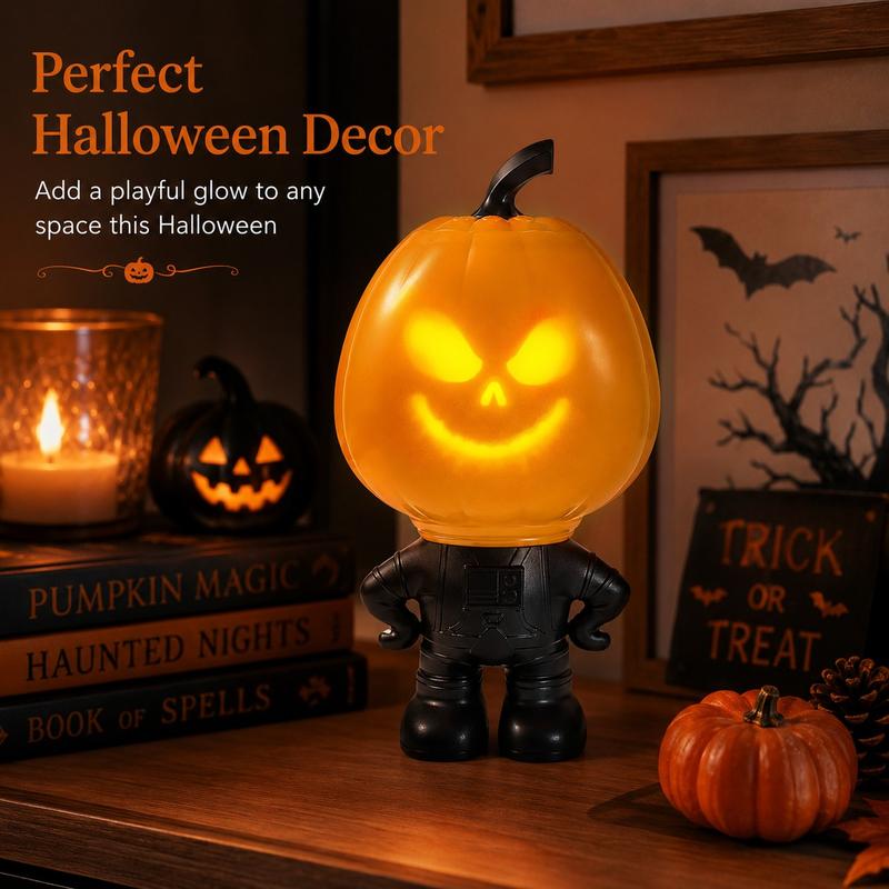 Haunt & Hollow Grinning Jack Talking Pumpkin Lamp